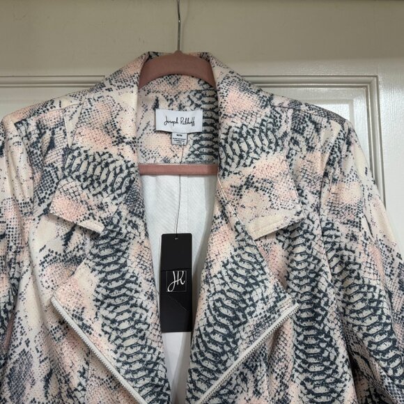 New with Tags Joseph Ribkoff Jacket Grey, Pink & White sz M - Picture 8 of 9